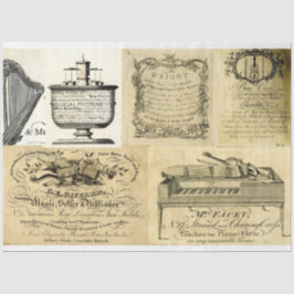 Werbung für Musikinstrumente - Entsprechpapier Seidenpapier