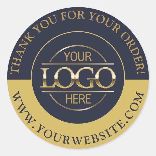 Werbung für Navy Blue für kundenspezifische Geschä Runder Aufkleber (Vorderseite)