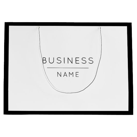 Werbung für niedliche Schwarz-Weiß-Unternehmen Große Geschenktüte (Vorderseite)