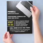 Werbung für Notebooks, Computerreparaturen Flyer (Hand)