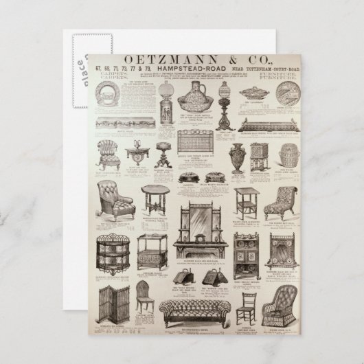 Werbung für Oetzmann & Co. Postkarte (Vorne/Hinten)