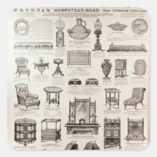 Werbung für Oetzmann & Co. Quadratischer Aufkleber