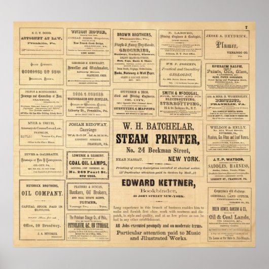 Werbung für Öl Poster (Vorne)