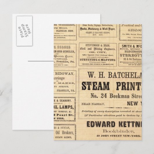 Werbung für Öl Postkarte (Vorne/Hinten)