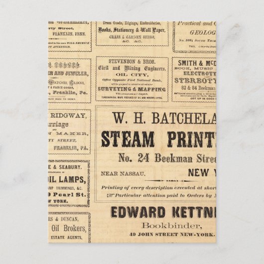 Werbung für Öl Postkarte (Vorderseite)