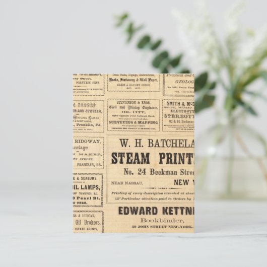 Werbung für Öl Postkarte (Stehend Vorderseite)