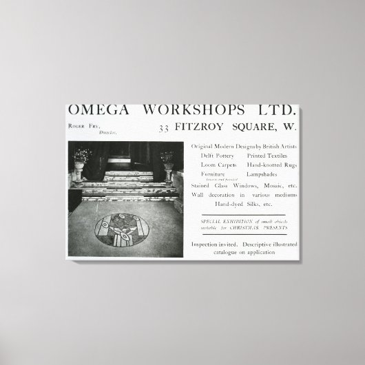 Werbung für Omega Workshops Ltd Leinwanddruck (Vorderseite)