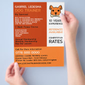 Werbung für Orangenhunde, Hunde-Trainer Flyer (Hand)