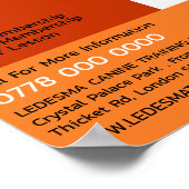 Werbung für Orangenhunde, Hunde-Trainer Poster (Ecke)