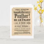 Werbung für Panther und Bären (1293A) Karte (Gelbe Blume)
