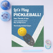 Werbung für Pickleball-Spiele Flyer (Einzeln)