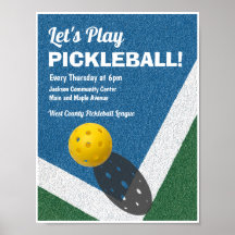 Werbung für Pickleball-Spiele