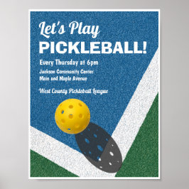 Werbung für Pickleball-Spiele Poster