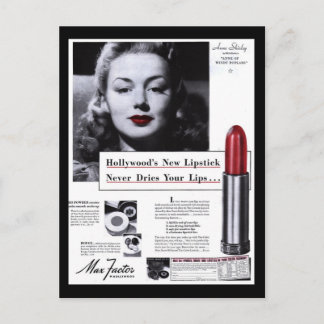 Werbung für Postcard-Vintage Lipstick Postkarte