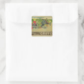 Werbung für Poster Quadratischer Aufkleber (Tasche)