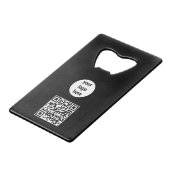 Werbung für QR-Code für Unternehmen Geldbeutel Flaschenöffner (Vorderseite Schrägansicht)