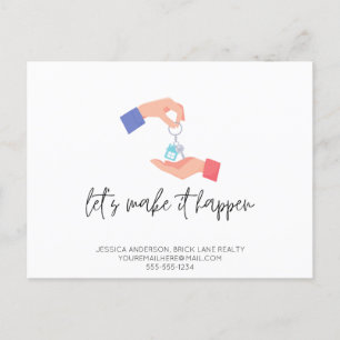 Werbung für Real Anwesen Client Leads Postkarte