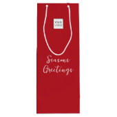 Werbung für Red-Logo Geschenktüte Für Weinflaschen (Rückseite)