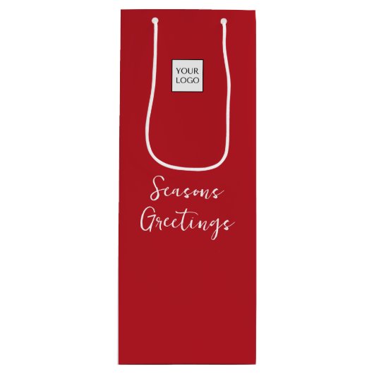 Werbung für Red-Logo Geschenktüte Für Weinflaschen (Vorderseite)