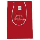 Werbung für Red-Logo Mittlere Geschenktüte (Vorderseite)