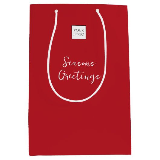 Werbung für Red-Logo Mittlere Geschenktüte (Vorderseite)