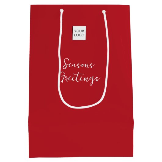 Werbung für Red-Logo Mittlere Geschenktüte (Rückseite)