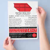 Werbung für Red Skip, Skip/Dumpster Company Flyer (Hand)