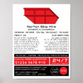 Werbung für Red Skip, Skip/Dumpster Company Poster (Vorne)