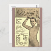 Werbung für Retro-Unterwäsche Postkarte (Vorne/Hinten)
