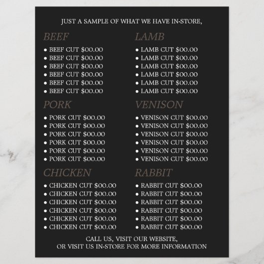 Werbung für Rinder, Bauer und Metzger Flyer (Hinten)