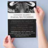 Werbung für Rinder, Bauer und Metzger Flyer (Hand)