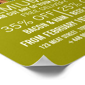 Werbung für Rinder, Bauer und Metzger Poster (Ecke)