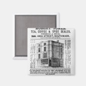 Werbung für Robert Jones, Tee Magnet (Vorderseite/Rückseite)