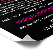 Werbung für rosa Kerzen, Kerzen und Seifen Poster (Ecke)