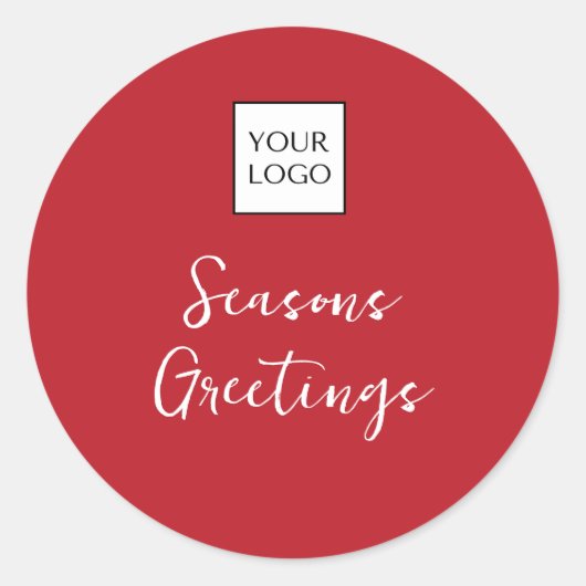 Werbung für Rote Logos Runder Aufkleber (Vorderseite)