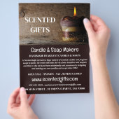 Werbung für rustikale Kerzen, Kerzen und Seifen Flyer (Hand)