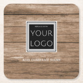 Werbung für rustikales Holz Rechteckiger Pappuntersetzer (Vorderseite)