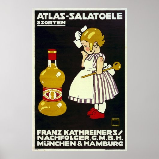 Werbung für Salat Poster (Vorne)