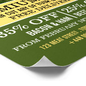 Werbung für Schafe in Feld, Bauer und Metzger Poster (Ecke)