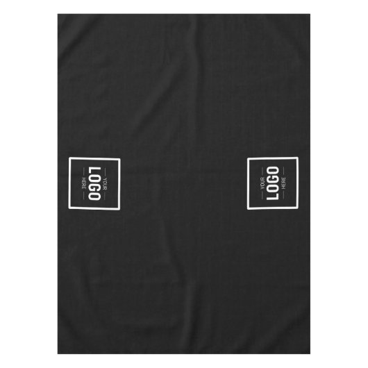 Werbung für Schwarz-weiße Logos Tischdecke (Vorderseite)