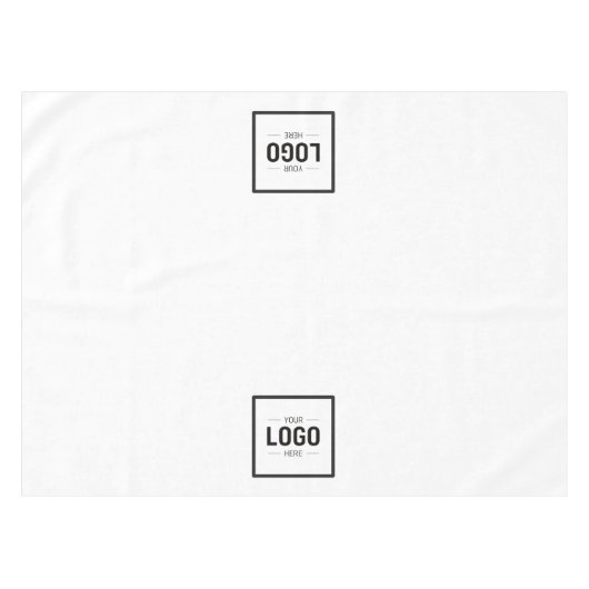 Werbung für Schwarz-weiße Logos Tischdecke
