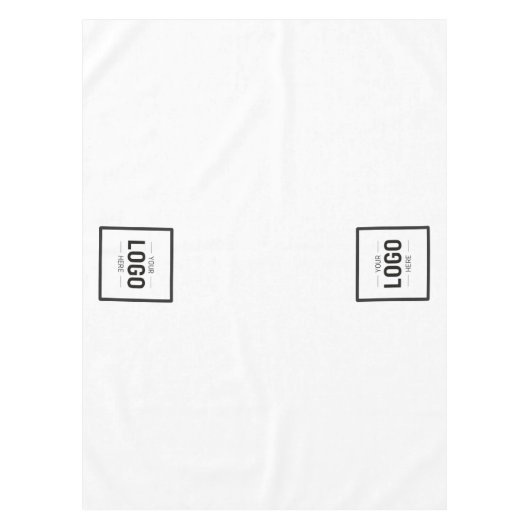 Werbung für Schwarz-weiße Logos Tischdecke (Vorderseite)