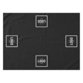 Werbung für Schwarz-weiße Logos Tischdecke (Vorderseite (Horizontal))