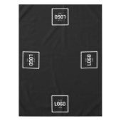Werbung für Schwarz-weiße Logos Tischdecke (Vorderseite)