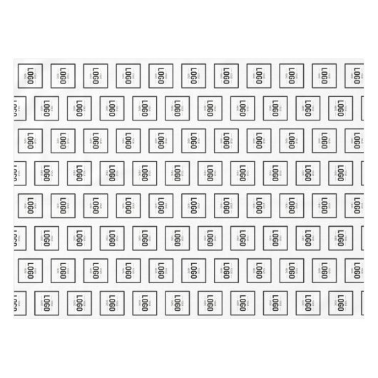 Werbung für Schwarz-weiße Logos Tischdecke (Vorderseite (Horizontal))