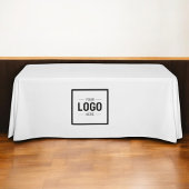 Werbung für Schwarz-weiße Logos Tischdecke