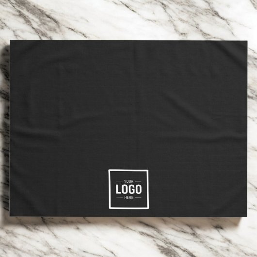 Werbung für Schwarz-weiße Logos Tischdecke