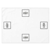 Werbung für Schwarz-weiße Logos Tischdecke (Vorderseite (Horizontal))
