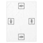 Werbung für Schwarz-weiße Logos Tischdecke (Vorderseite)