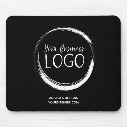 Werbung für Schwarzweiß-Logos Mousepad (Vorne)